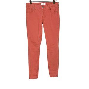 CAbi Brick Dust Salmon Low Rise Skinny Leg Pants 4